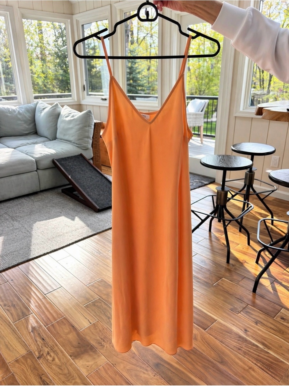 Target Orange Slip Midi Dress
